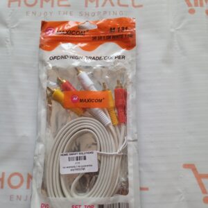 Maxicom 3 RCA - 3 RCA Composite Audio Video AV Cable TV LCD LED DTH - 1.5M