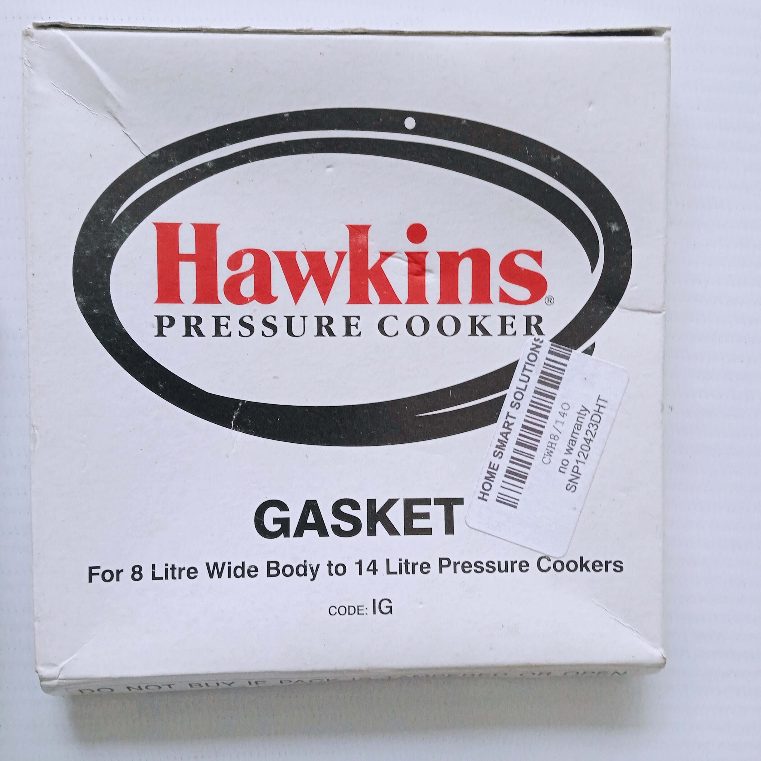 Hawkins Pressure Cooker Gasket for 8-Liter Jumbo/10-Liter/12-Liter/14-Liter,
